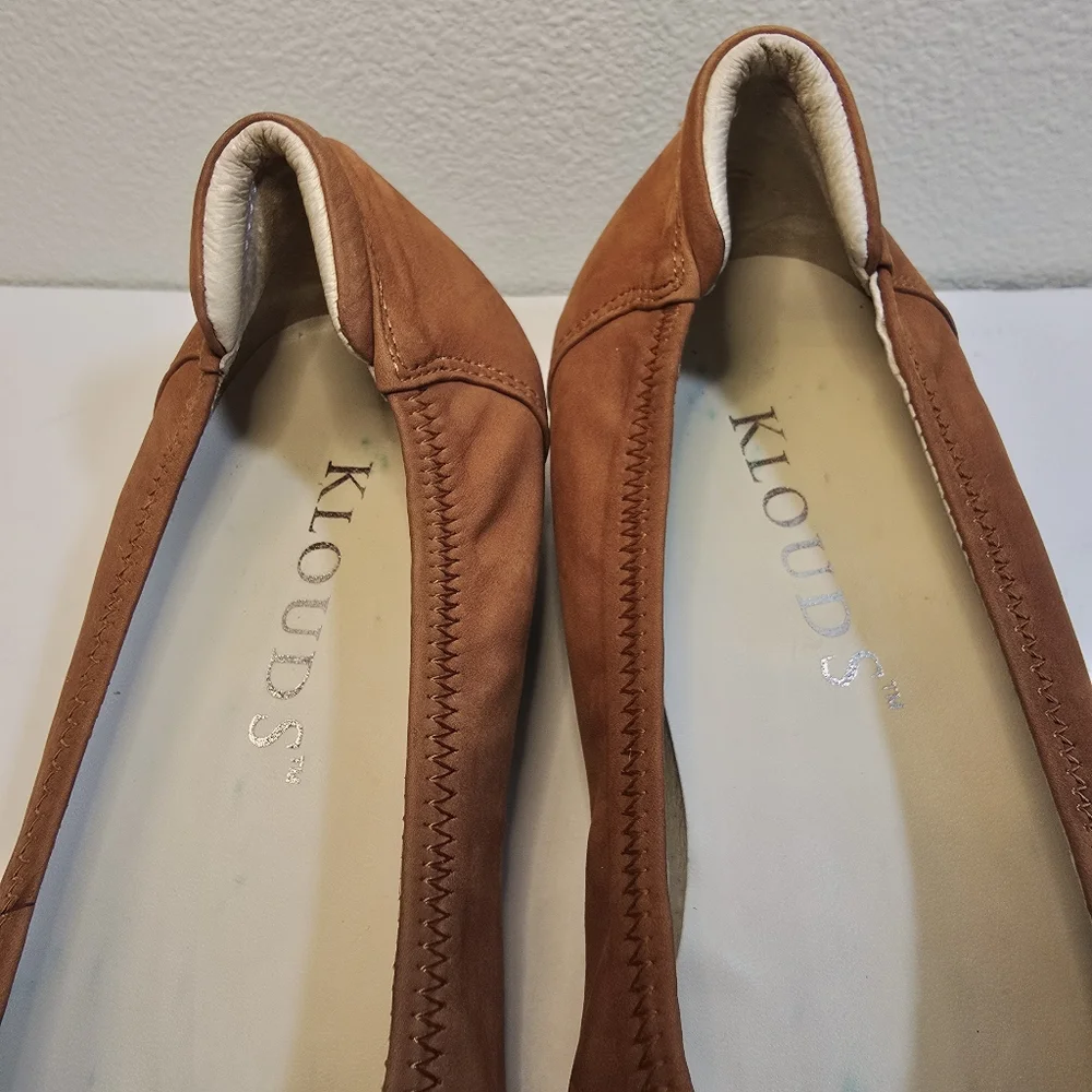 Klouds Phoebe classic flat ballet style nubuck upper Flexible leather size 38
